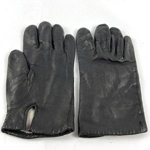 Women’s black leather gloves - Made in Italy